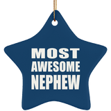 Most Awesome Nephew - Star Ornament