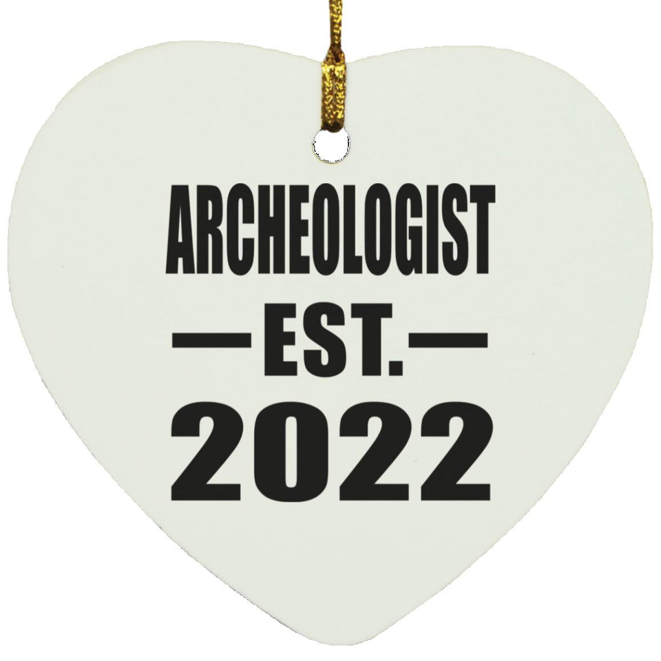 Archeologist Established EST. 2022 - Heart Ornament