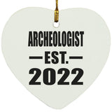 Archeologist Established EST. 2022 - Heart Ornament