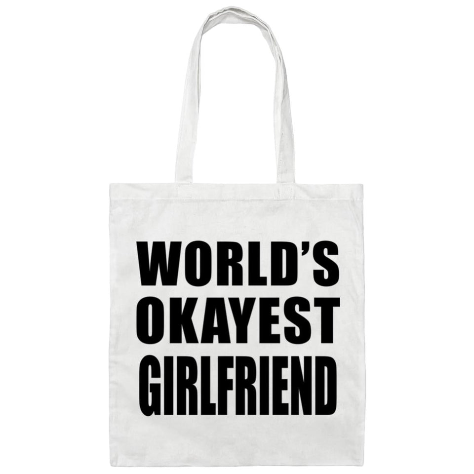 World's Okayest Girlfriend - Tote Bag White