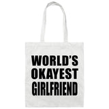 World's Okayest Girlfriend - Tote Bag White