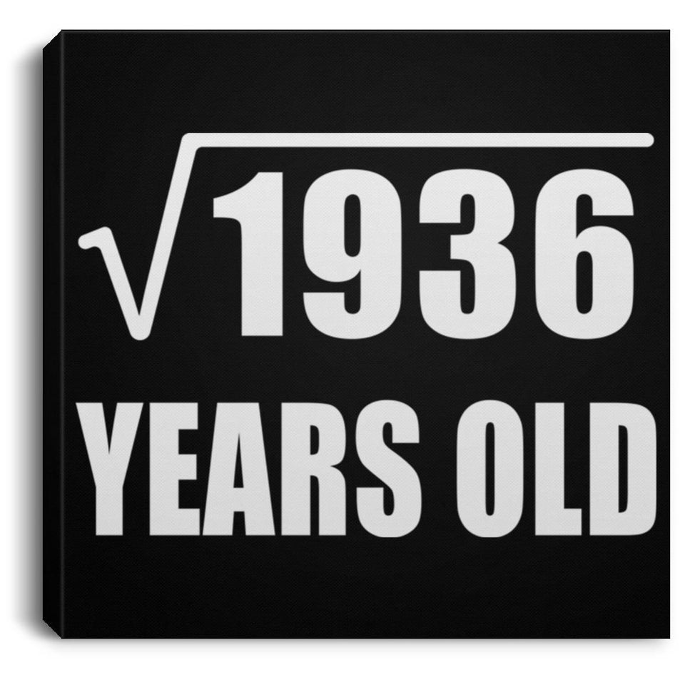 44th Birthday Square Root of 1936 Years Old - Canvas Square