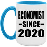 Economist Since 2020 - 15oz Accent Mug Blue