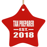Tax Preparer Established EST. 2018 - Star Ornament
