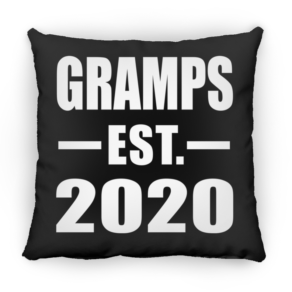 Gramps Established EST. 2020 - Throw Pillow Black