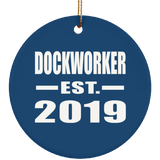 Dockworker Established EST. 2019 - Circle Ornament