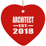 Architect Established EST. 2018 - Heart Ornament