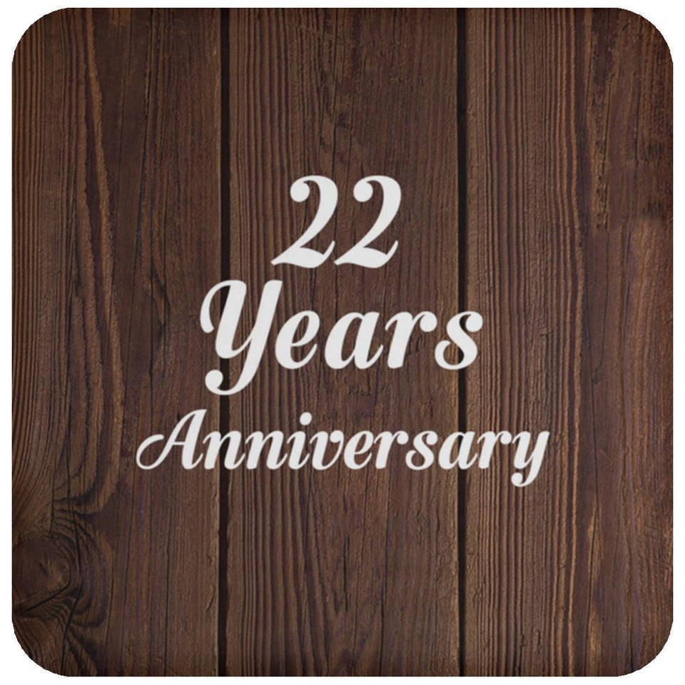 22nd Anniversary 22 Years Anniversary - Drink Coaster D