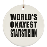 World's Okayest Statistician - Circle Ornament