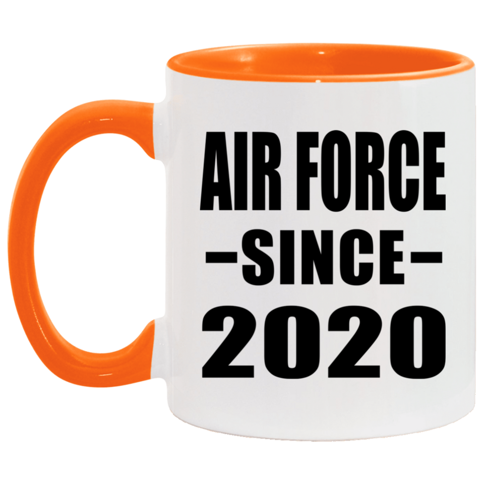 Air Force Since 2020 - 11oz Accent Mug Orange