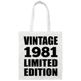 43rd Birthday Vintage 1981 Limited Edition - Tote Bag White