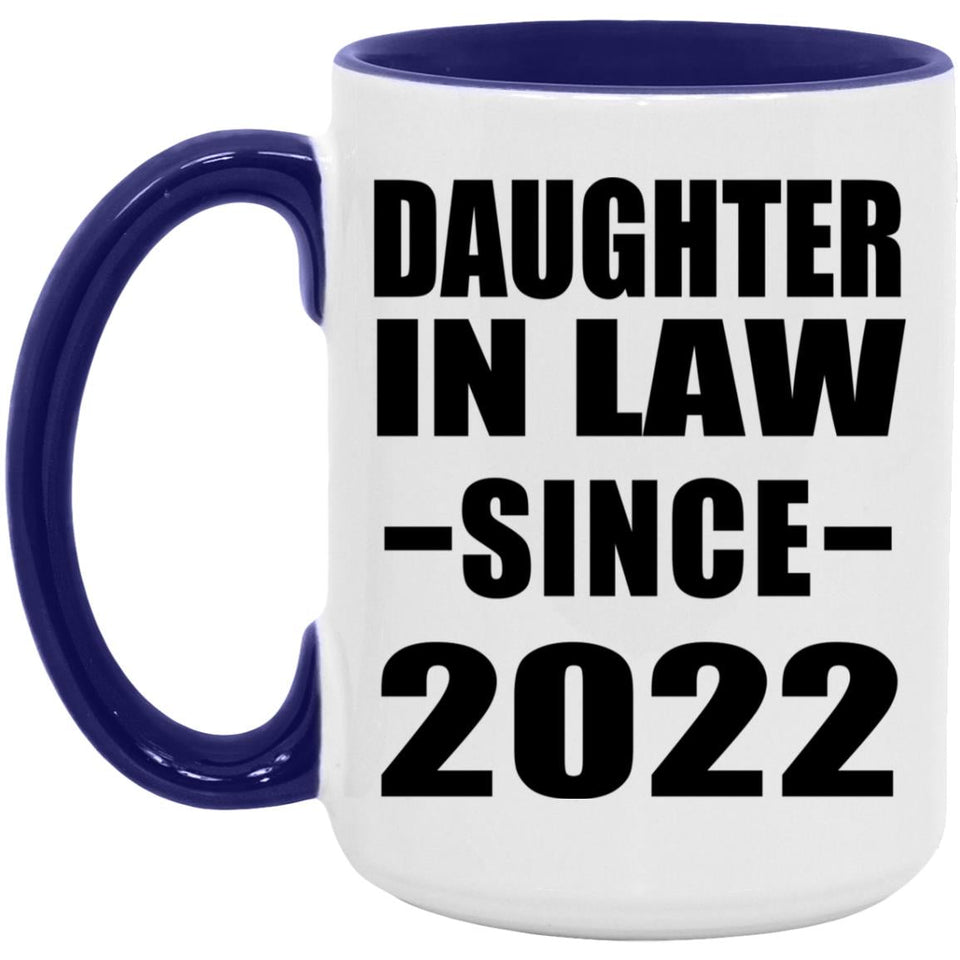 Daughter In Law Since 2022 - 15oz Accent Mug Purple