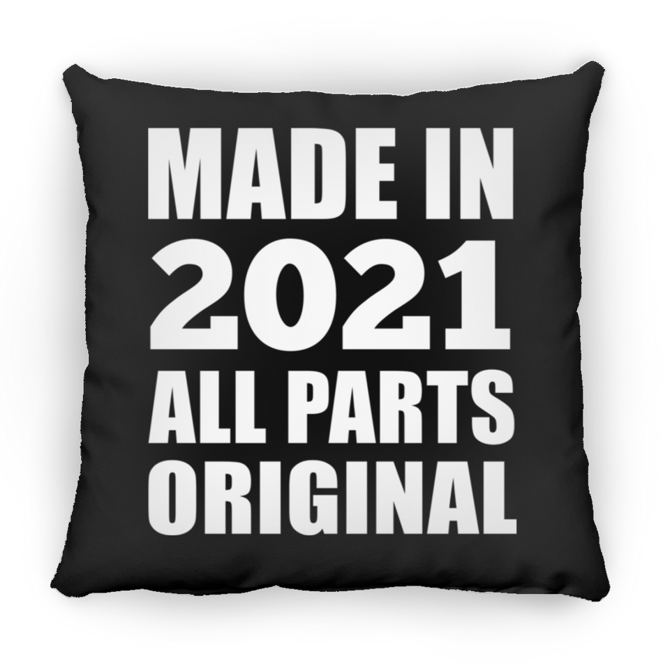 3rd Birthday Made in 2021 All Parts Original - Throw Pillow Black