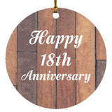 Happy 18th Anniversary - Circle Ornament E