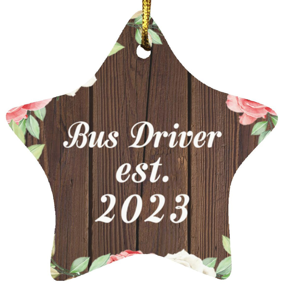 Bus Driver Established Est. 2023 - Star Ornament A
