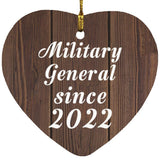 Military General Since 2022 - Heart Ornament D