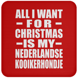 All I Want For Christmas Is My Nederlandse Kooikerhondje - Coaster