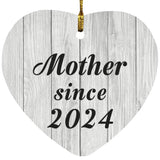 Mother Since 2024 - Heart Ornament F