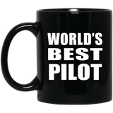 World's Best Pilot - 11 Oz Coffee Mug Black