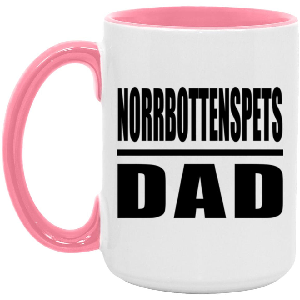 Norrbottenspets Dad - 15oz Accent Mug Pink
