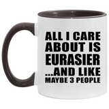 All I Care About Is Eurasier - 11oz Accent Mug Black