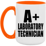 A+ Laboratory Technician - 15oz Accent Mug Orange