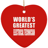 World's Greatest Electrical Technician - Heart Ornament