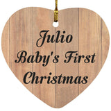 Julio Baby's First Christmas - Heart Ornament C