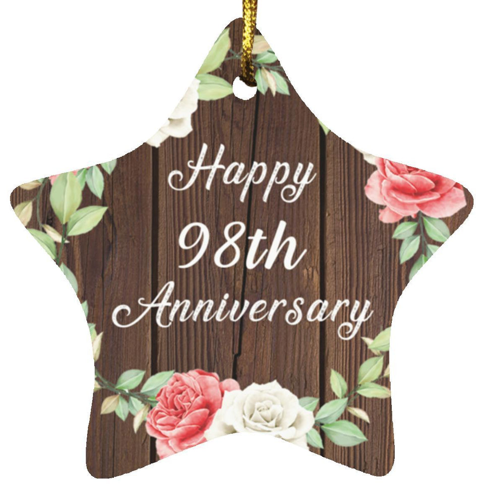 Happy 98th Anniversary - Star Ornament A