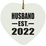 Husband Established EST. 2022 - Heart Ornament