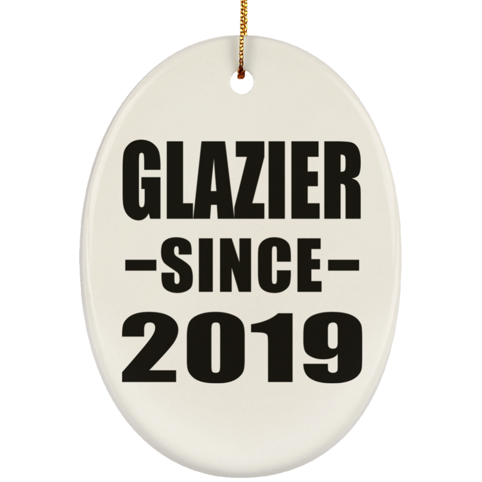 Glazier Since 2019 - Oval Ornament