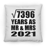 86th Anniversary Square Root of 7396 Years As Mr & Mrs 2021 - Throw Pillow