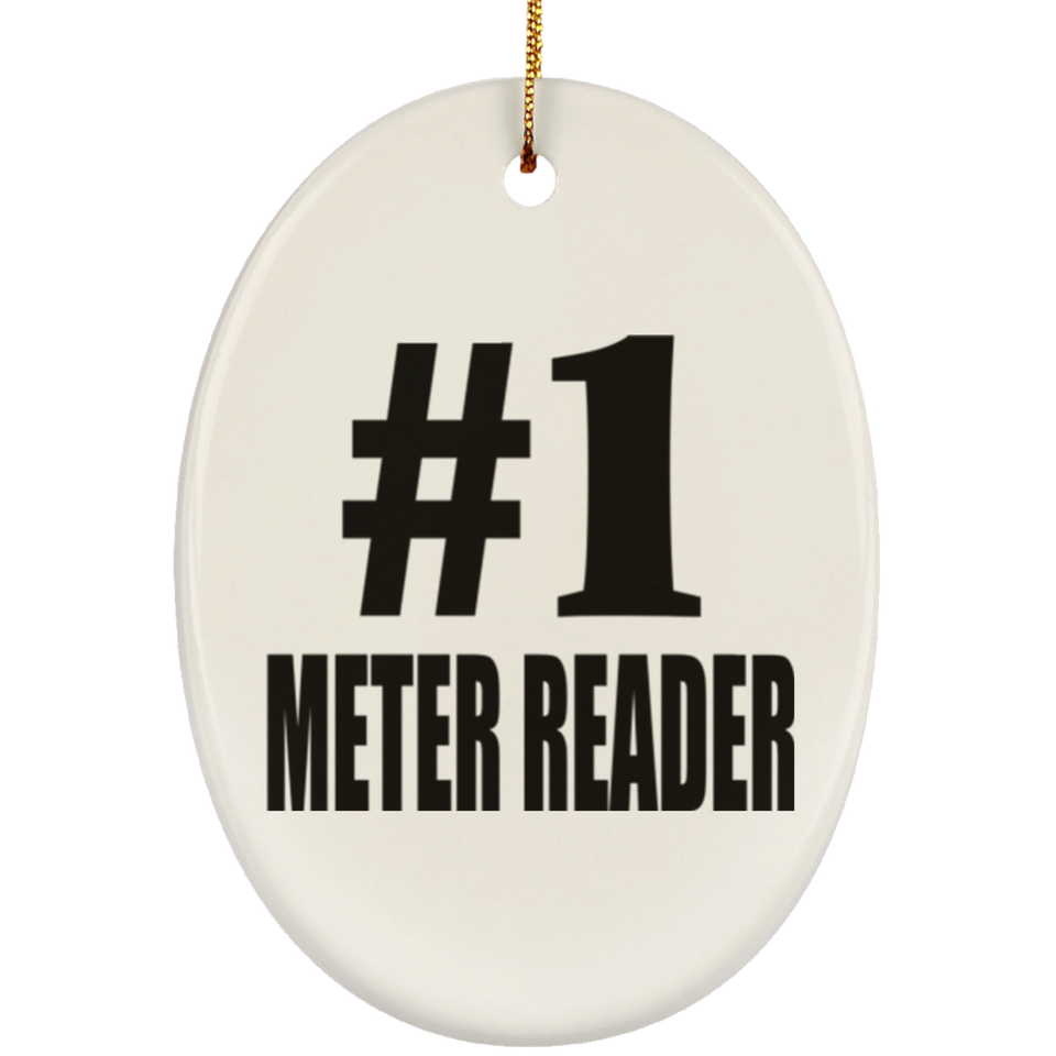 Number One #1 Meter Reader - Oval Ornament