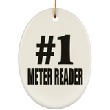 Number One #1 Meter Reader - Oval Ornament