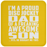 Proud Disc Jockey Dad Of Awesome Son - Drink Coaster