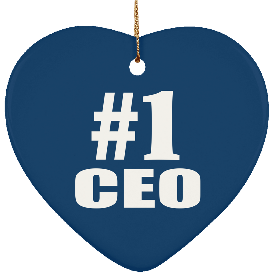 Number One #1 CEO - Heart Ornament