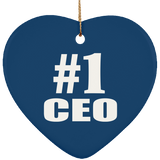 Number One #1 CEO - Heart Ornament