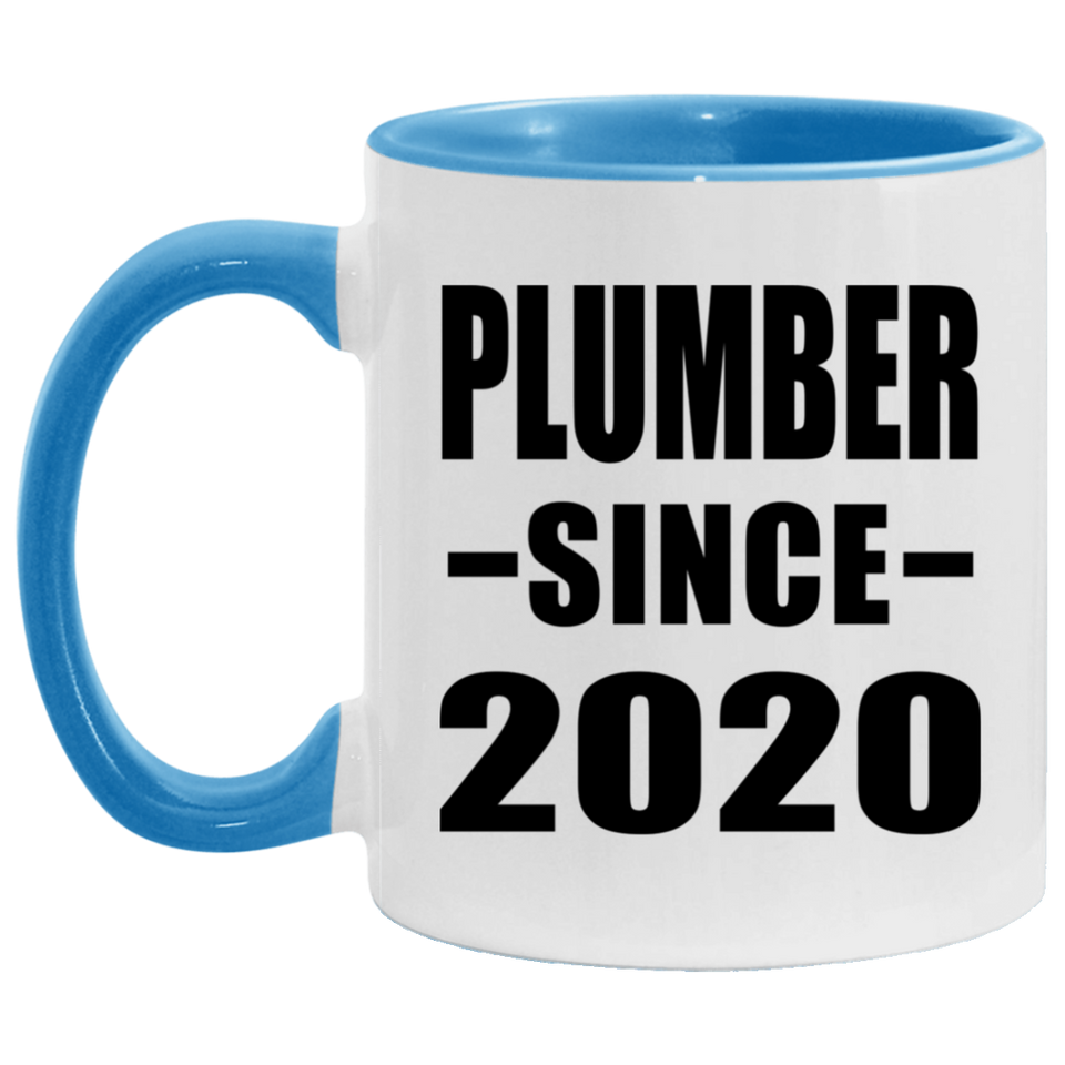Plumber Since 2020 - 11oz Accent Mug Blue