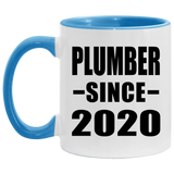 Plumber Since 2020 - 11oz Accent Mug Blue