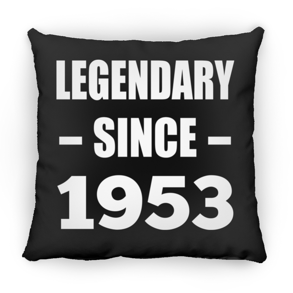 71st Birthday Legendary Since 1953 - Throw Pillow Black