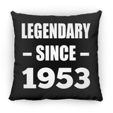 71st Birthday Legendary Since 1953 - Throw Pillow Black