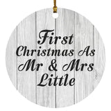 First Christmas As Mr & Mrs Little - Circle Ornament F