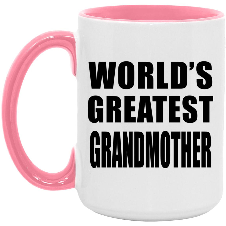 World's Greatest Grandmother - 15oz Accent Mug Pink