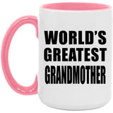 World's Greatest Grandmother - 15oz Accent Mug Pink