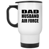 Dad Husband Air Force - White Travel Mug