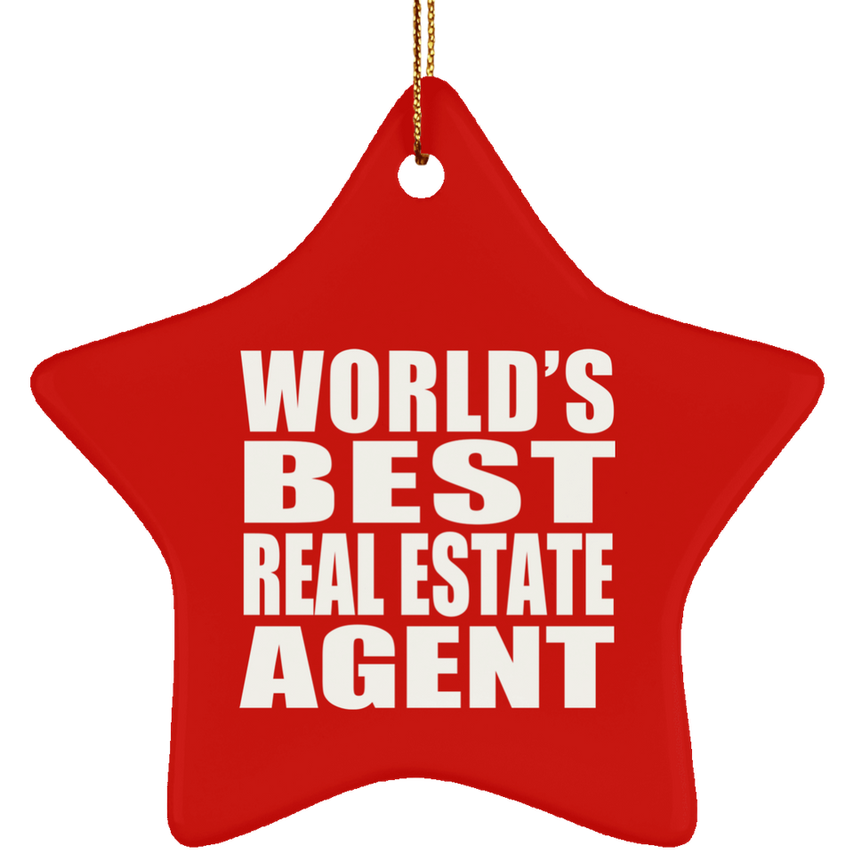 World's Best Real Estate Agent - Star Ornament