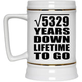 73rd Anniversary Square Root of 5329 Years Lifetime To Go - Beer Stein