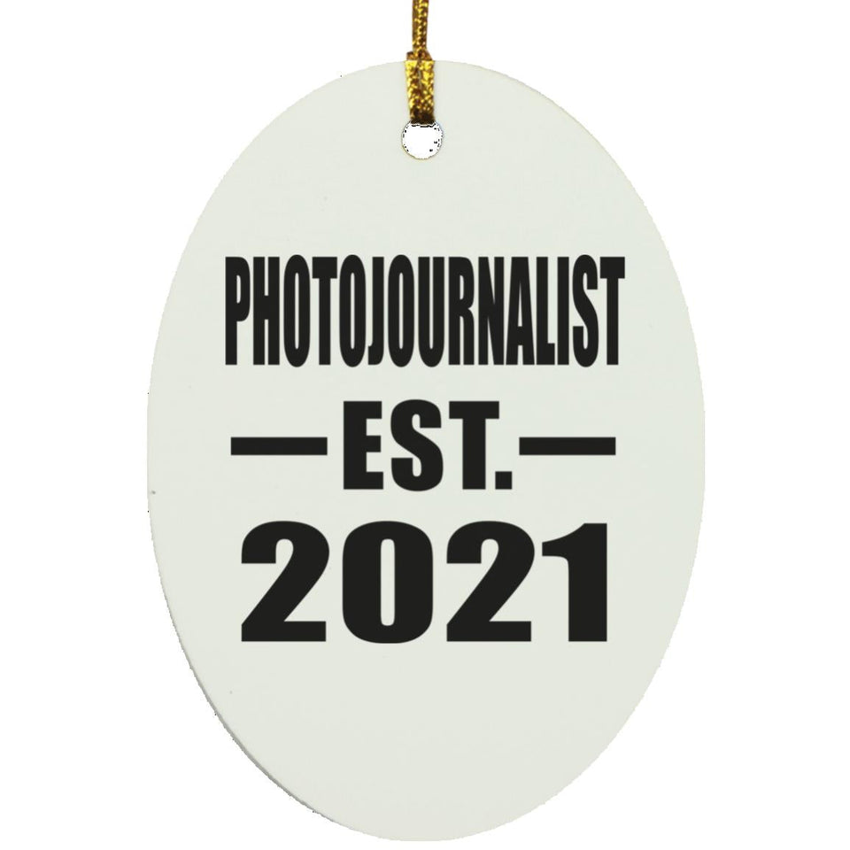 Photojournalist Established EST. 2021 - Oval Ornament