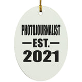 Photojournalist Established EST. 2021 - Oval Ornament