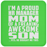 Proud HR Manager Mom Of Awesome Son - Drink Coaster